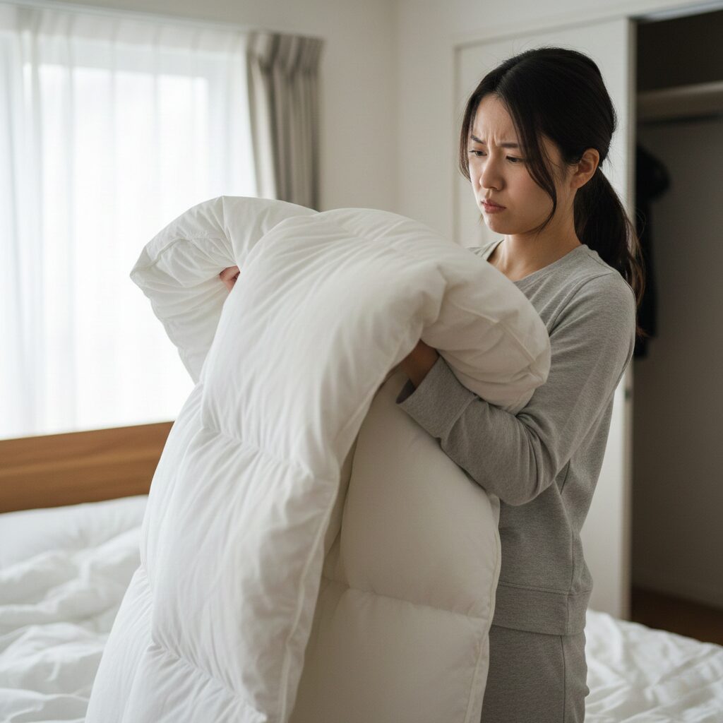 筆者作成イメージ:悪い口コミに多い肌触りの固さ