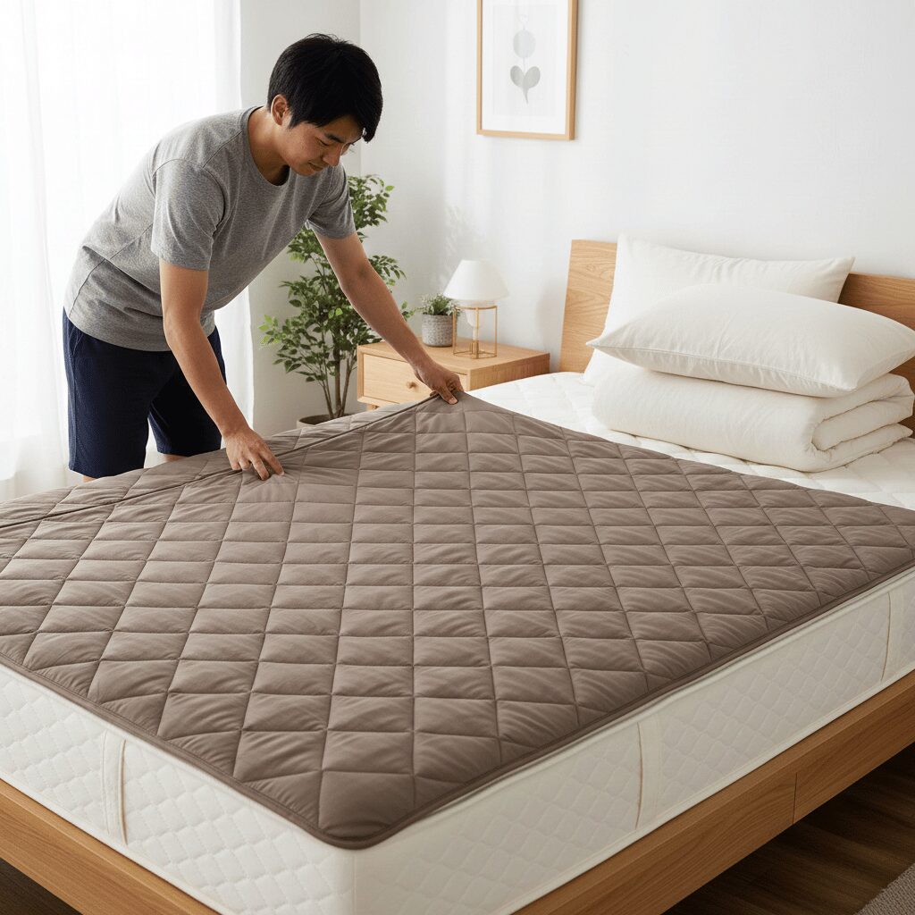 筆者作成イメージ：敷きパッドの併用をおすすめする理由