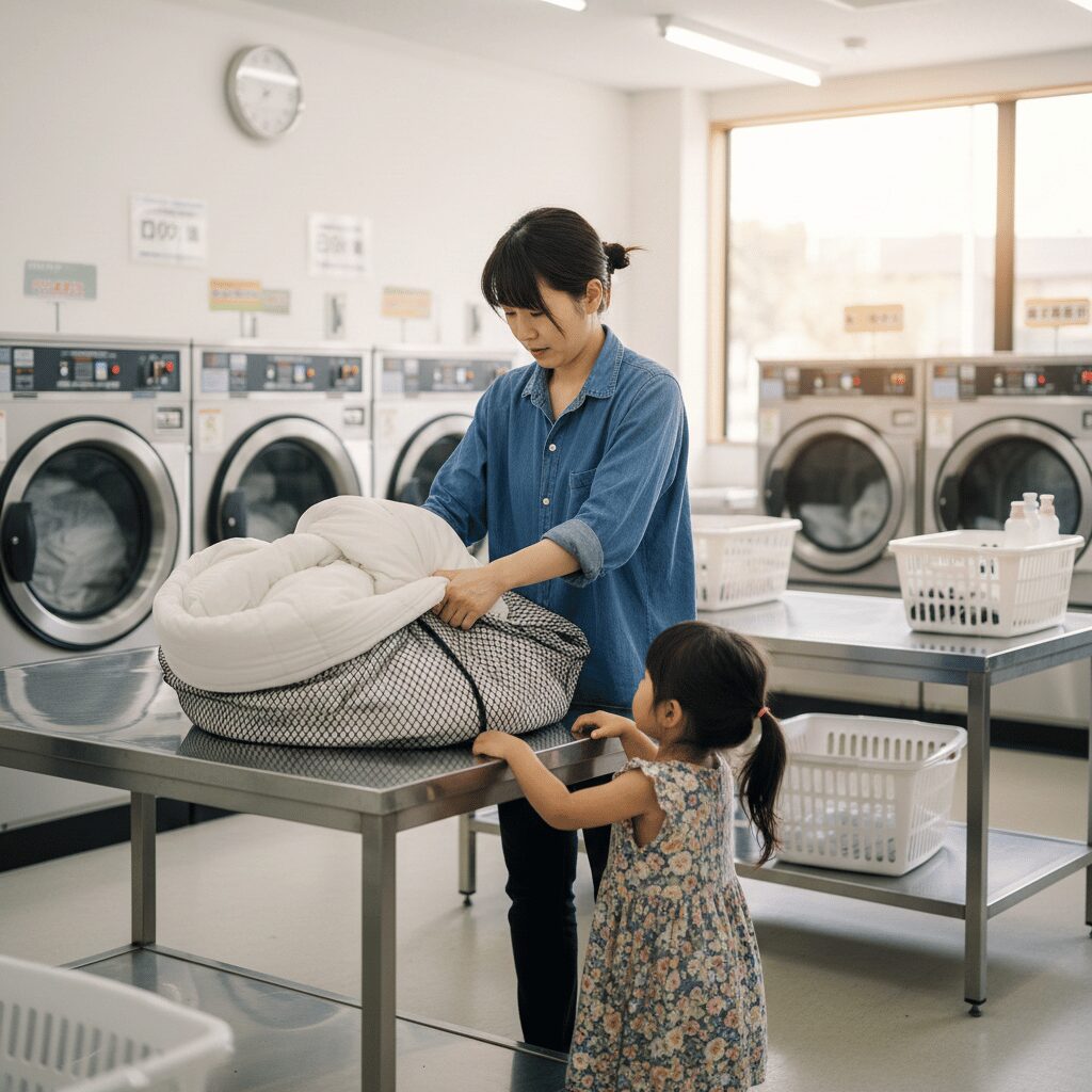 筆者作成イメージ：洗濯機で洗う際の乾燥と注意点