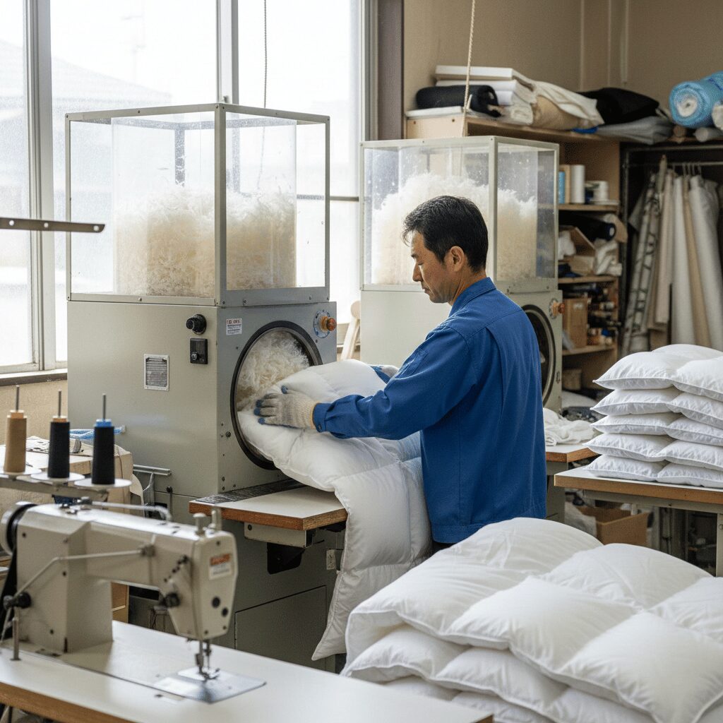 筆者作成イメージ:羽毛布団の寿命診断と評判の良いリフォーム