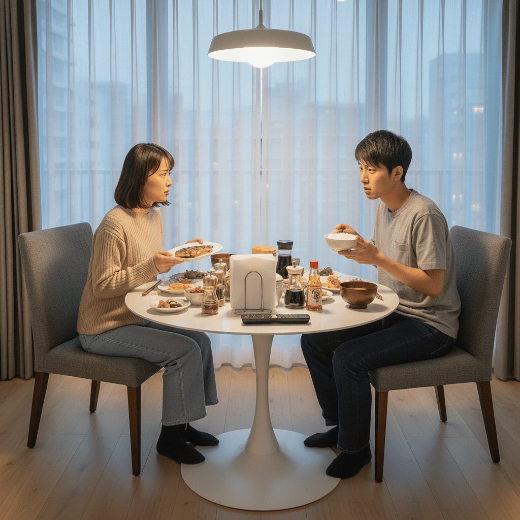 筆者作成イメージ：部屋の四隅を活用できない配置の限界