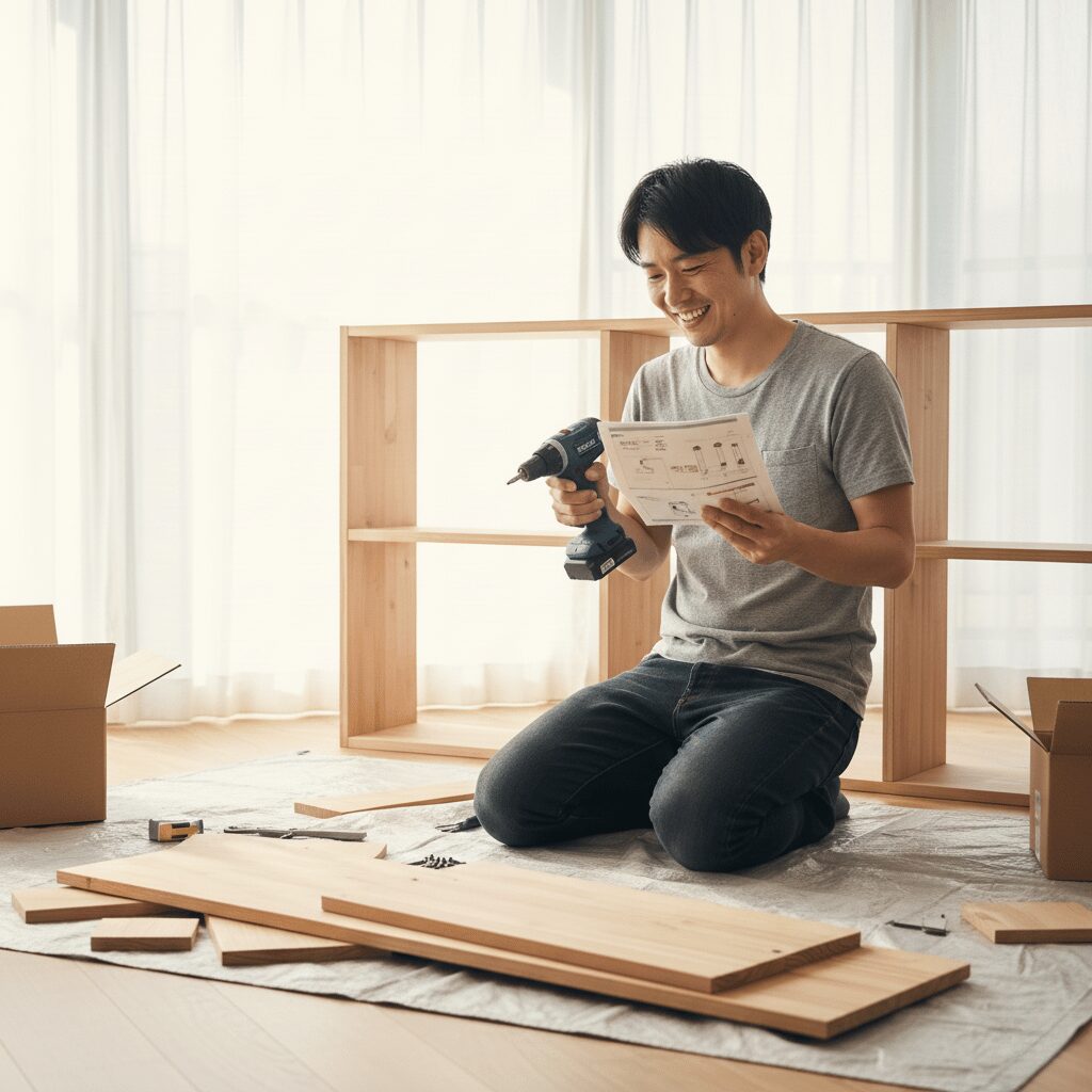 筆者作成イメージ：電動ドライバーで組み立て強度を向上