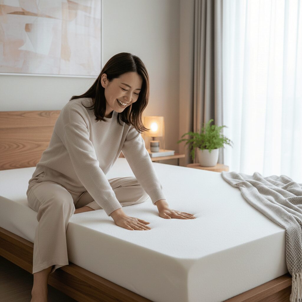 筆者作成イメージ：高反発で腰痛対策にもおすすめ