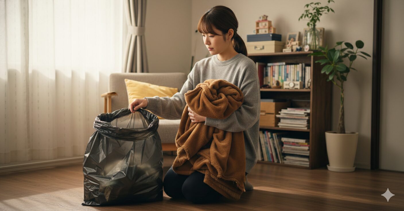 毛布がゴミ袋に入れば燃えるゴミ？切り方と処分の真実を解説