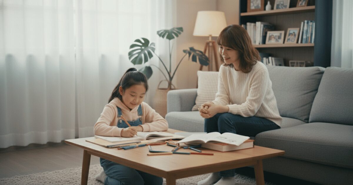 学習机を買わない時の収納術！ニトリで叶う快適リビング学習