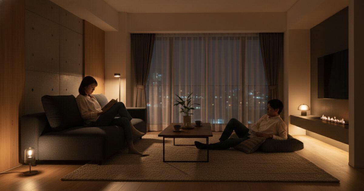 落ち着く照明は色と高さと配置で決まる！癒やしの部屋の作り方