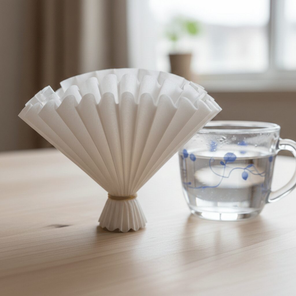 筆者作成イメージ：100均やコーヒーフィルターの活用