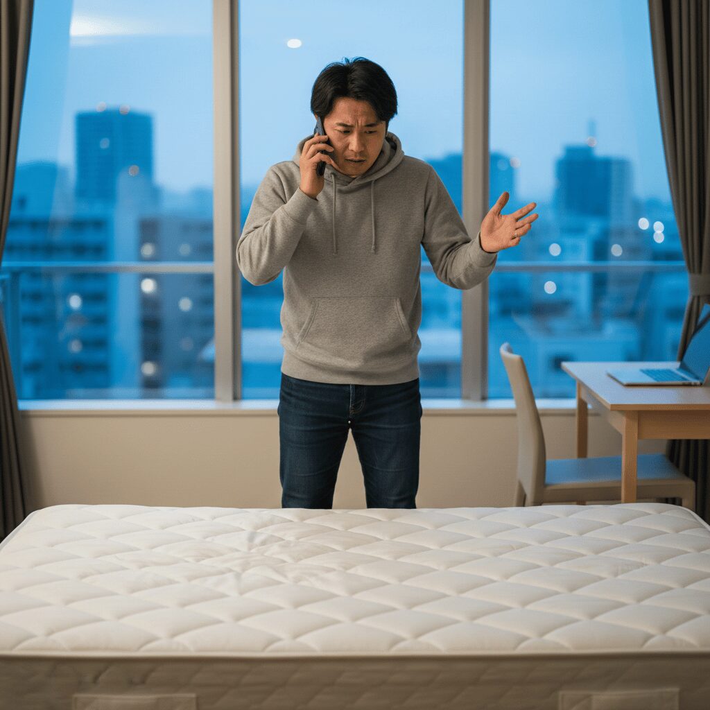 筆者作成イメージ：IKEAのベッドやマットレスは解体が必須