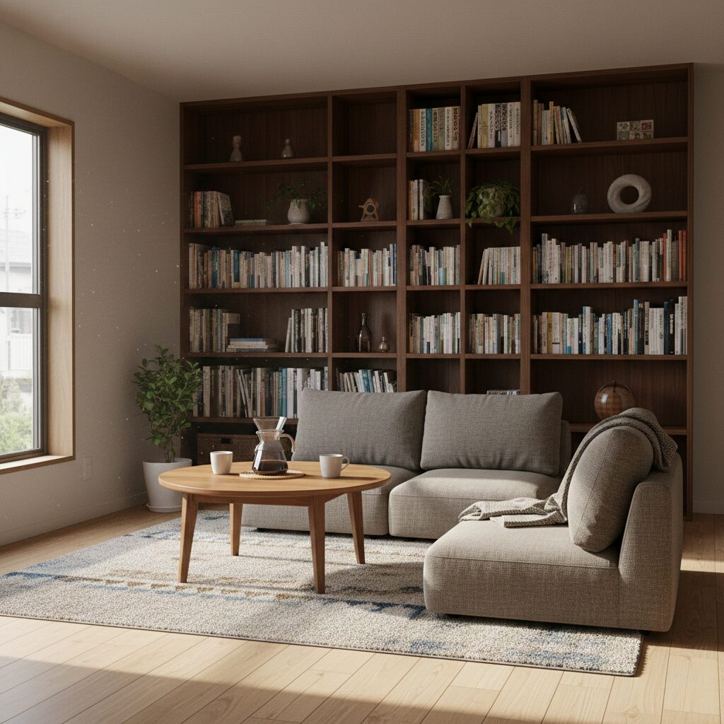 筆者作成イメージ：【Aタイプ】視界を遮らない「ロー＆フロアスタイル」