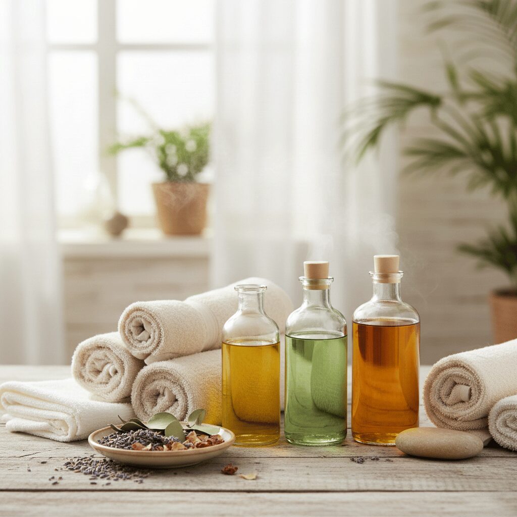 筆者作成イメージ：アロマオイルやマッサージオイル