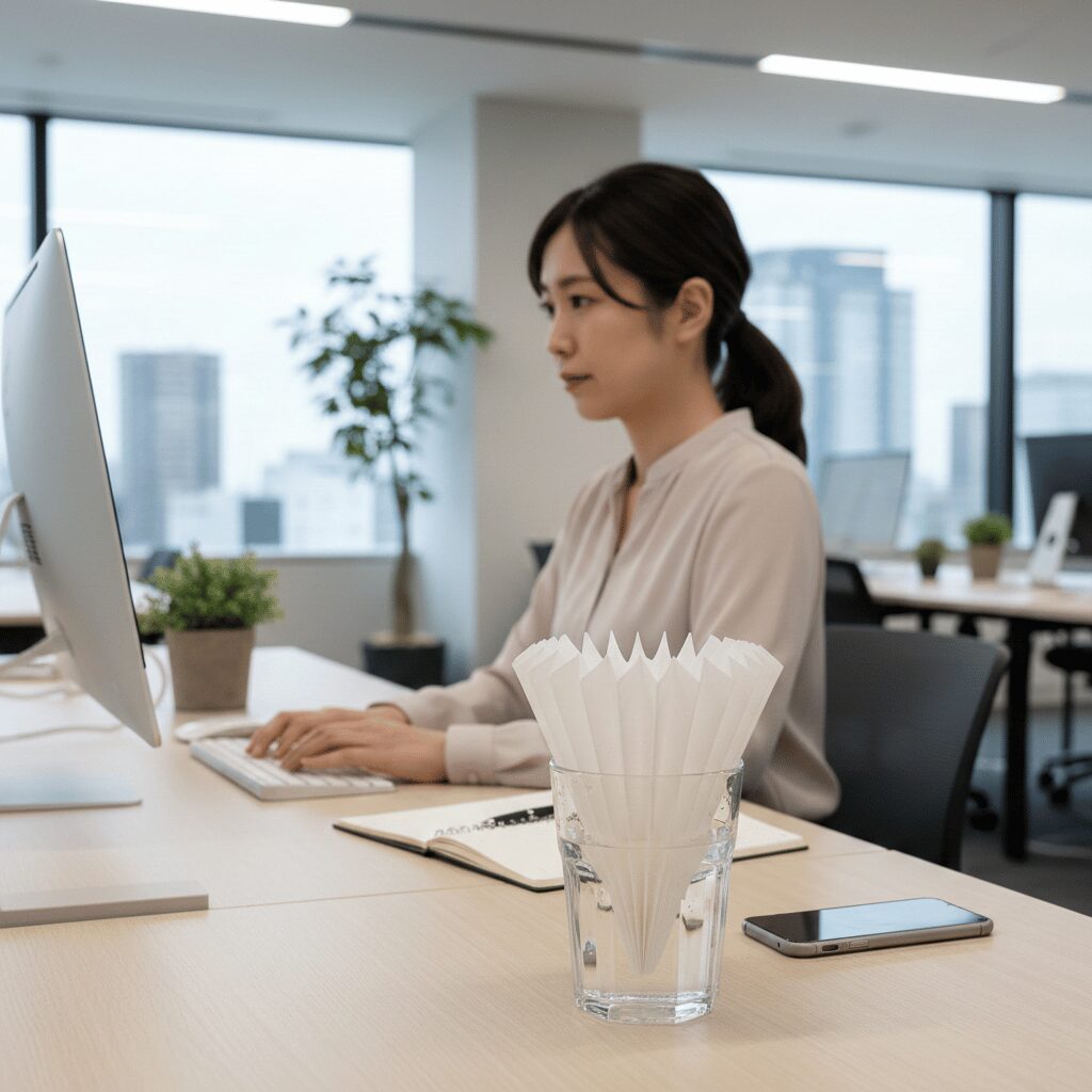 筆者作成イメージ：オフィスや寝室での乾燥対策