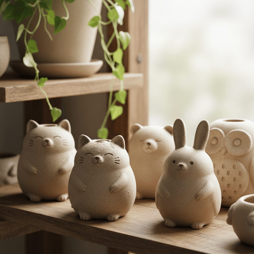 筆者作成イメージ：ダイソーなど100均の陶器やペーパー