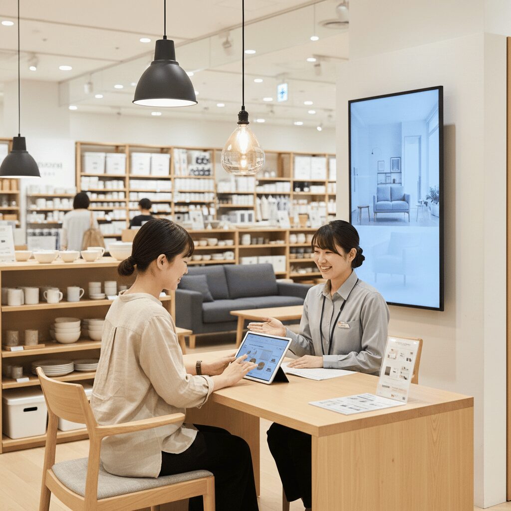 筆者作成イメージ：ニトリや無印良品の引き取りサービス活用術