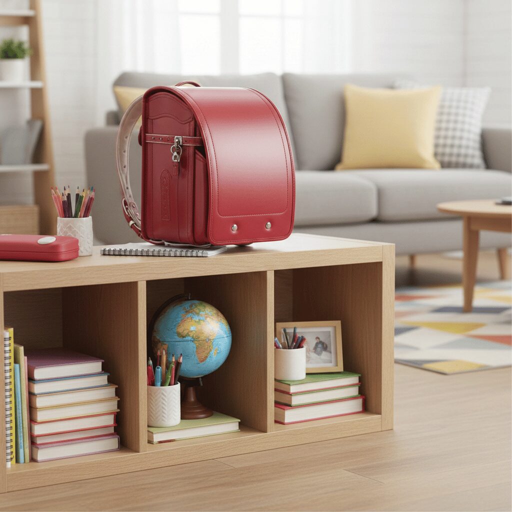 筆者作成イメージ：ランドセル置き場を作る方法