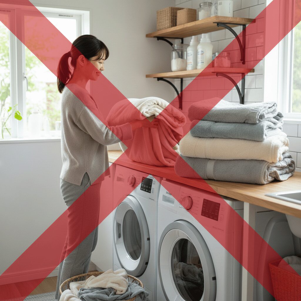 筆者作成イメージ：乾燥後の放置は厳禁！広げて冷却する