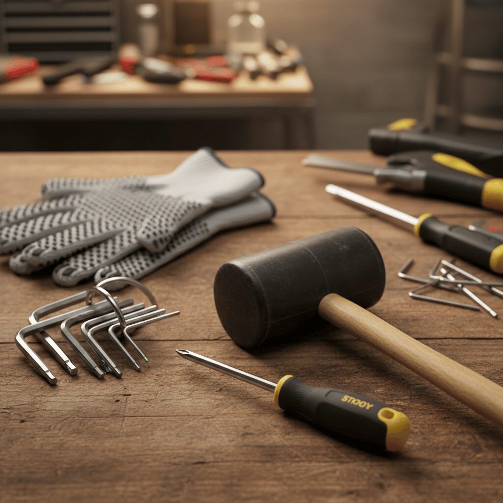 筆者作成イメージ：勉強机の解体に必要な道具リスト