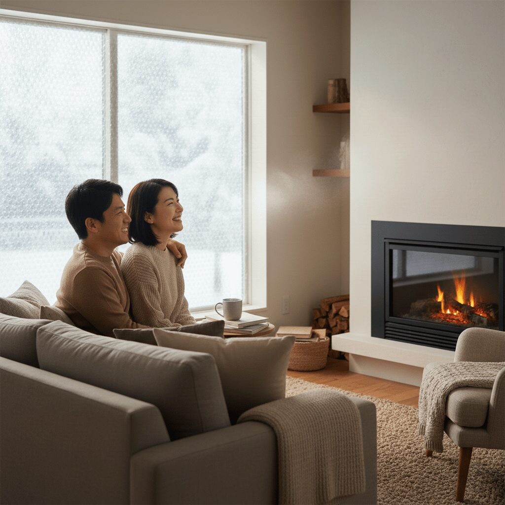 筆者作成イメージ：寒さ対策と断熱効果で結露はなくなるのか