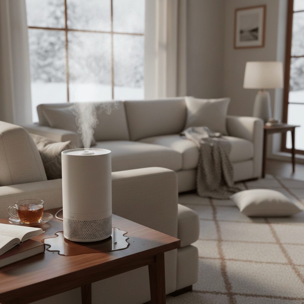 筆者作成イメージ：床が濡れるだけで部屋が寒くなる原因