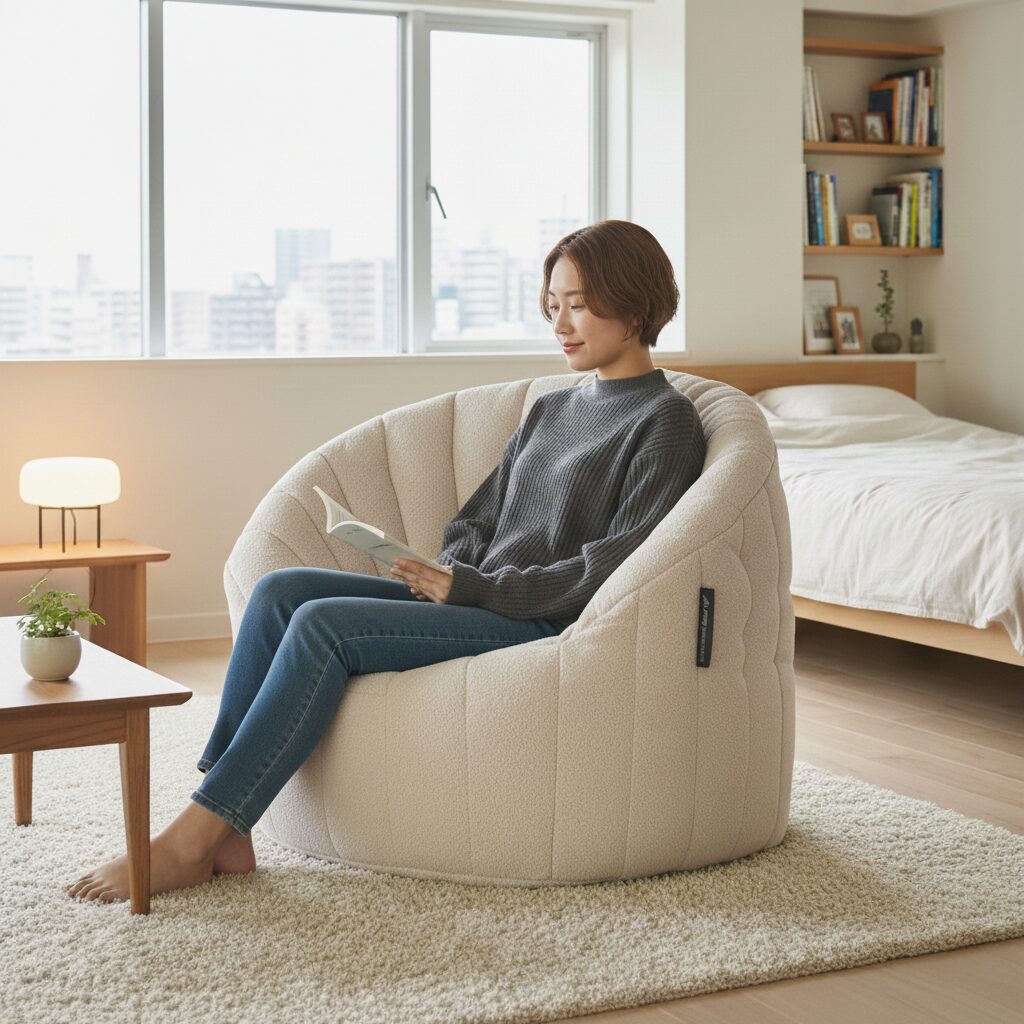 筆者作成イメージ:搬入しやすい組立式ソファの検討