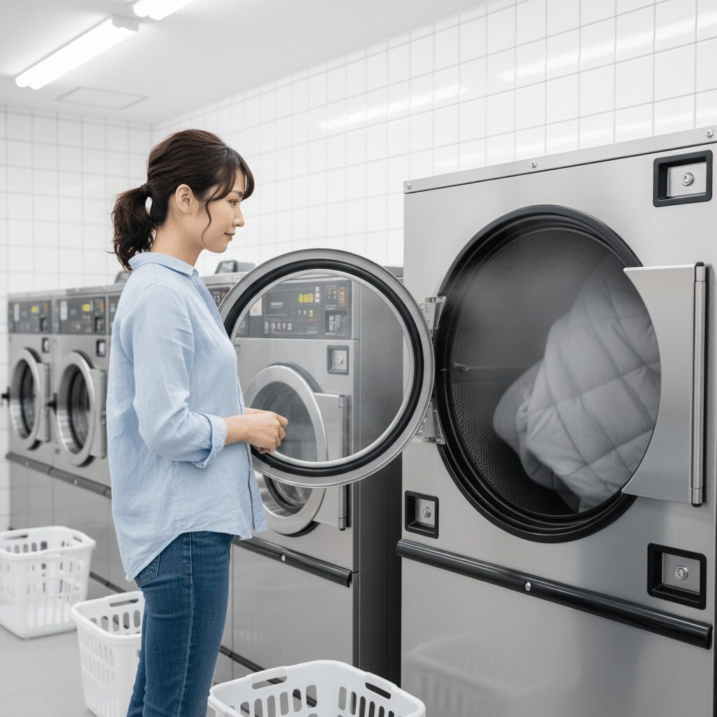 筆者作成イメージ：毛布2枚を乾燥機に入れる時の目安時間