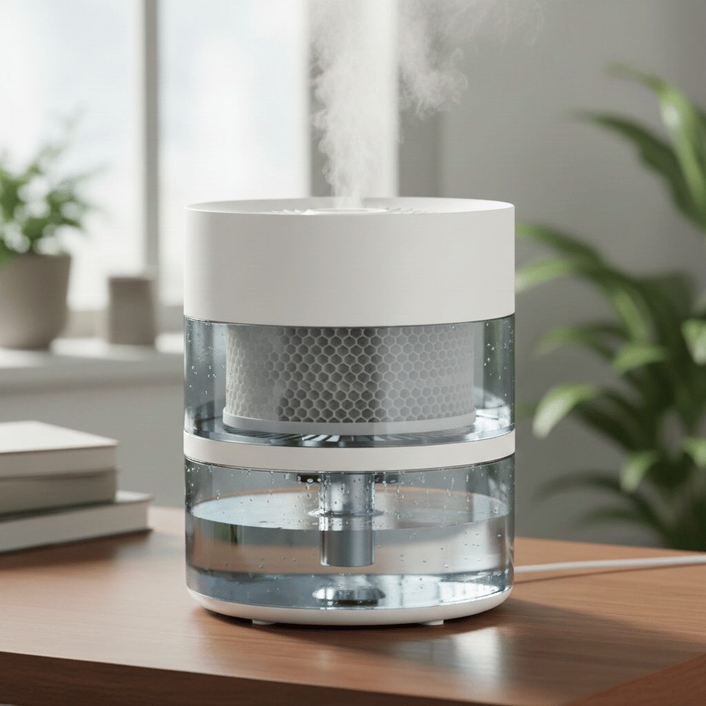 筆者作成イメージ：気化式は結露対策に最強の方式