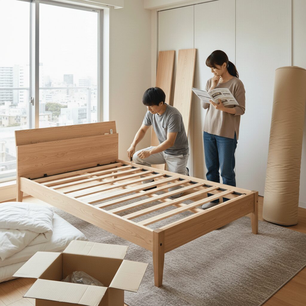 筆者作成イメージ：粗大ごみベッド解体はどこまでやるのが正解か