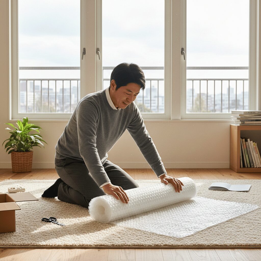 筆者作成イメージ：結露防止シートの裏表と正しい向きの正解