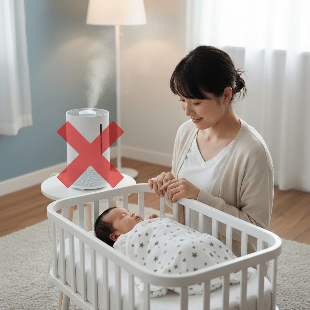 筆者作成イメージ：赤ちゃんのいる家庭では推奨しない理由