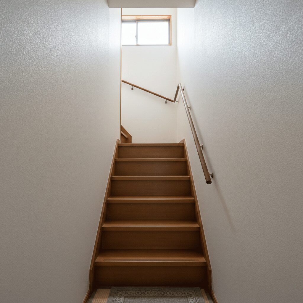 筆者作成イメージ:階段が狭くて2階に上がれない場合