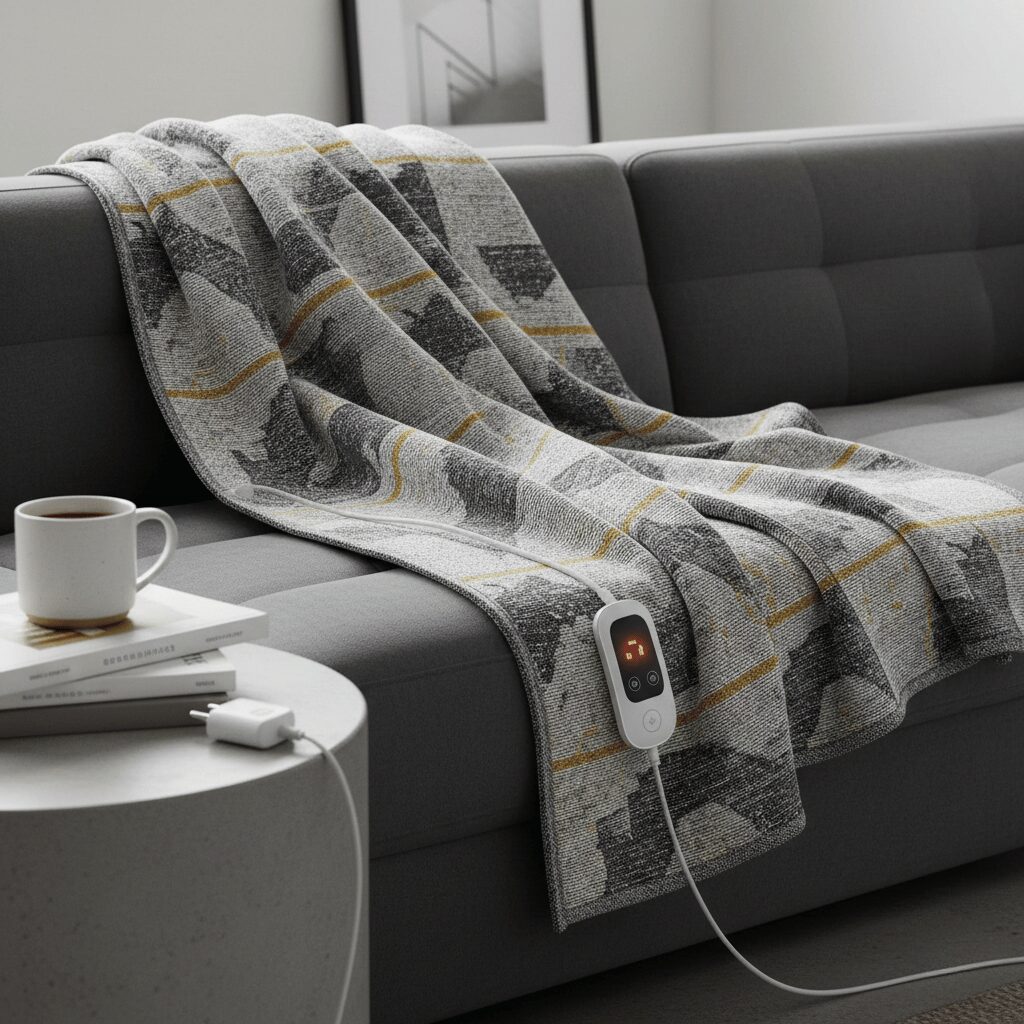 筆者作成イメージ：電気毛布を乾燥機にかけるのは絶対禁止