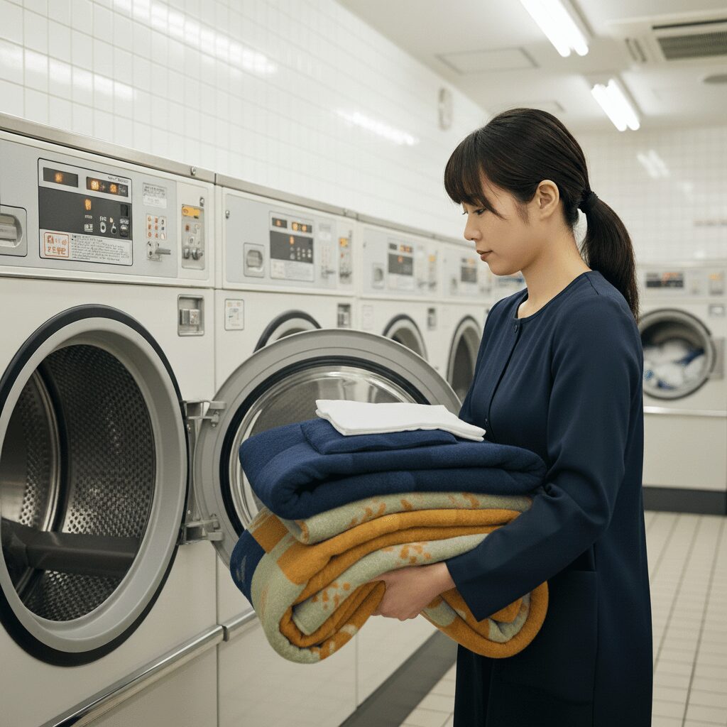 筆者作成イメージ：静電気を防ぐ柔軟剤シートの使い方