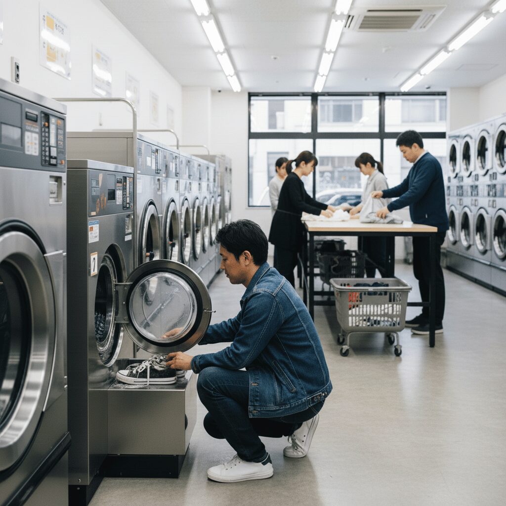 筆者作成イメージ：靴を乾燥させるやり方と所要時間